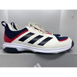NWB Adidas Sneakers Indoor Sports Non Marking Sole Red White Blue Men 11 GX3752